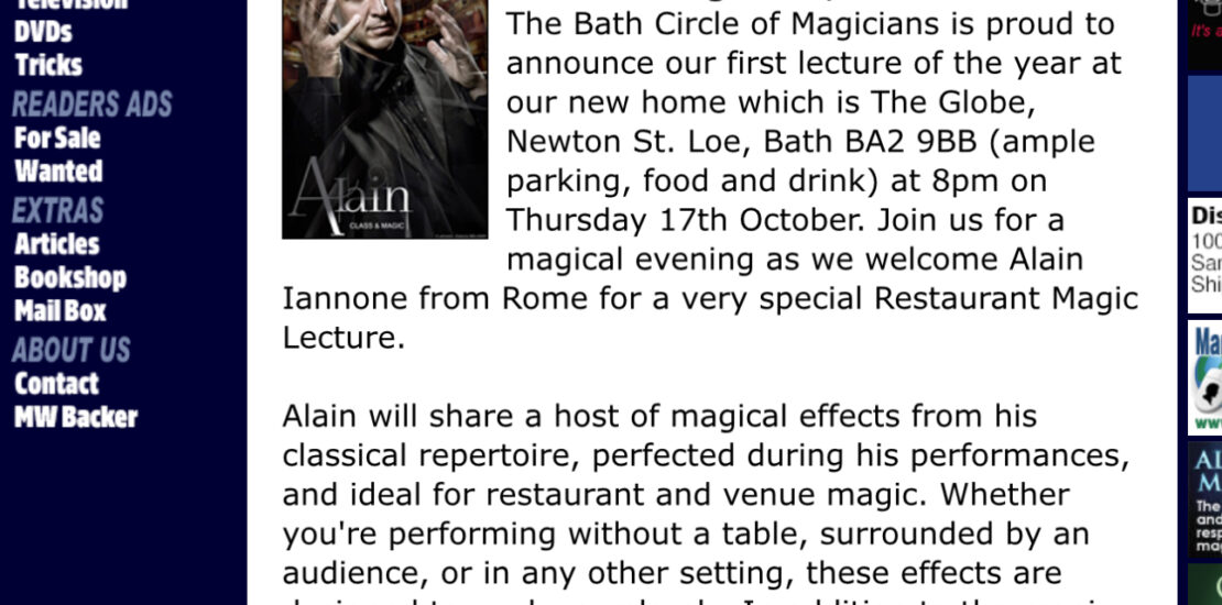 Alain Iannone conferenza a Bath